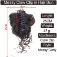thumbnail image 2 of Postizo con clip, postizo de moño, scrunchie de pelo rizado con pelo, postizo voluminoso de chignon, yo, 2 of 4