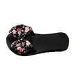 thumbnail image 2 of Women's New Summer One-line Floral Over Flat Sandals Sandals for Women Black 37, 2 of 8