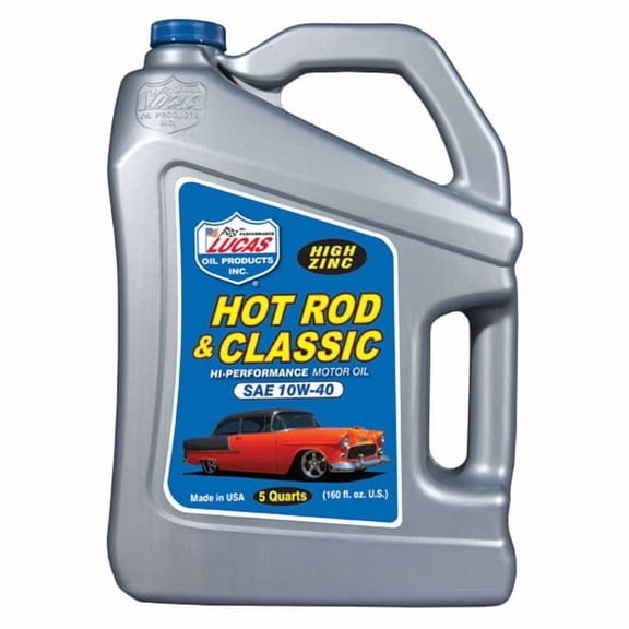 Lucas Oil 10683 SAE 10W40 Hot Rod Engine Oil, One 5 Quart Jug