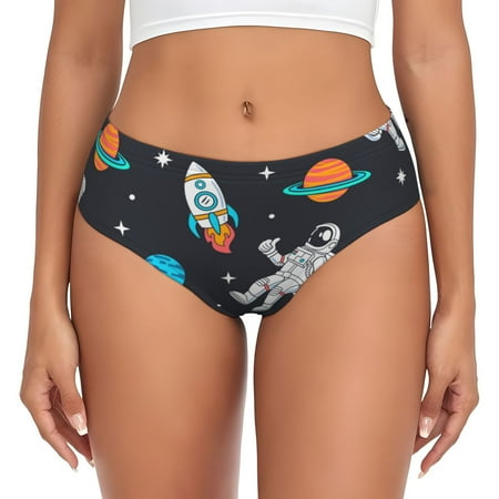 Womens Underwear - Space No Show Seamless Underwear for Women  Kawaii Soft Stretch Women s Panties  Hipster Ladies Panties Bikini Underwear Briefs