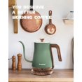 thumbnail image 3 of Keebar Gooseneck Electric Kettle, Electric Tea Kettle Stainless Steel, Pour over kettle for Coffee, 1000W Hot Water Kettle Electric Auto Shut Off, 0.8L, W, 3 of 8