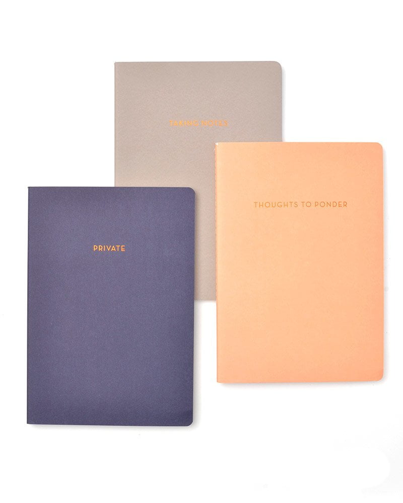 Stanley Rose Gold Notes & Thoughts Foil Journal Set, 3 count