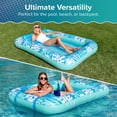 thumbnail image 3 of Tumbona inflable para broncearse para piscina, tamaño Aqua, tamaño extra grande, color verde azulado, 3 of 7