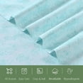 thumbnail image 5 of Mocassi 4-Piece Soft Bed Sheets Set - Cardinal Pattern - 1500 Thread Count Microfiber, Softness Wrinkle and Fade Resistant, Twin, Wave Aqua, 5 of 5