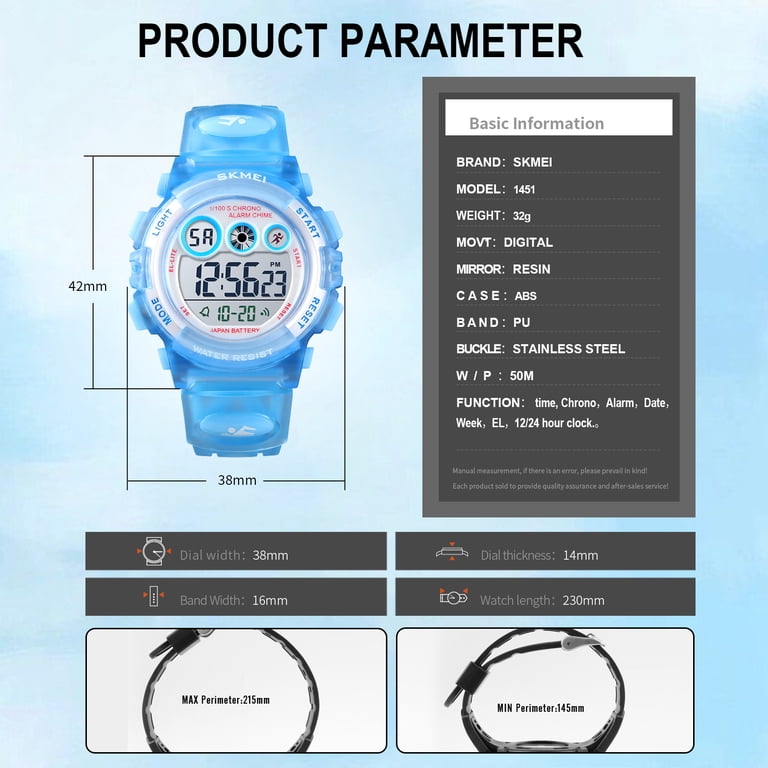 SKMEI Digital Sport Watch with LED Backlight photo 2