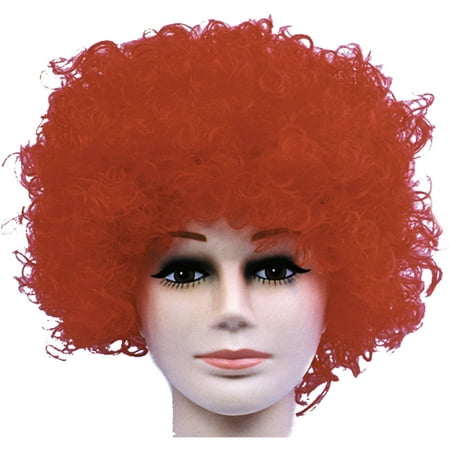 Red Curly Clown Wig Adult Halloween Accessory