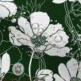 thumbnail image 4 of Green Floral Shower Curtain, Abstract Aesthetic Flower Botanical Sketch Print Bathroom Curtain for Bathtub Home Decor Waterproof Fabric Machine Washable with 12 Hooks, 4 of 6