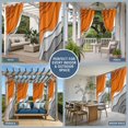 thumbnail image 5 of Orange Grey Ombre Outdoor Curtains for Patio Waterproof,Windproof Privacy Curtains with Weighted Bottom,Modern Geometric Abstract Aesthetics Cream Outside Drapes for Picnic Garage 54"x108" 2 Panel, 5 of 8