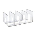 thumbnail image 1 of Organizador de escritorio Boodend, soporte para libros con 4 compartimentos verticales, estante clasificador de archivos de plástico para libros y revistas., 1 of 8