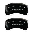 thumbnail image 4 of MGP 4 Caliper Covers Engraved Front & Rear Block/Charger Black finish silver ch Fits select: 2013-2015 DODGE CHARGER SE, 2016-2019 DODGE CHARGER SXT, 4 of 6