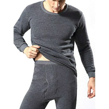Men's Winter Thicken Thermal Underwear Male Warm Tops And Pants (Best Long Underwear For Winter)