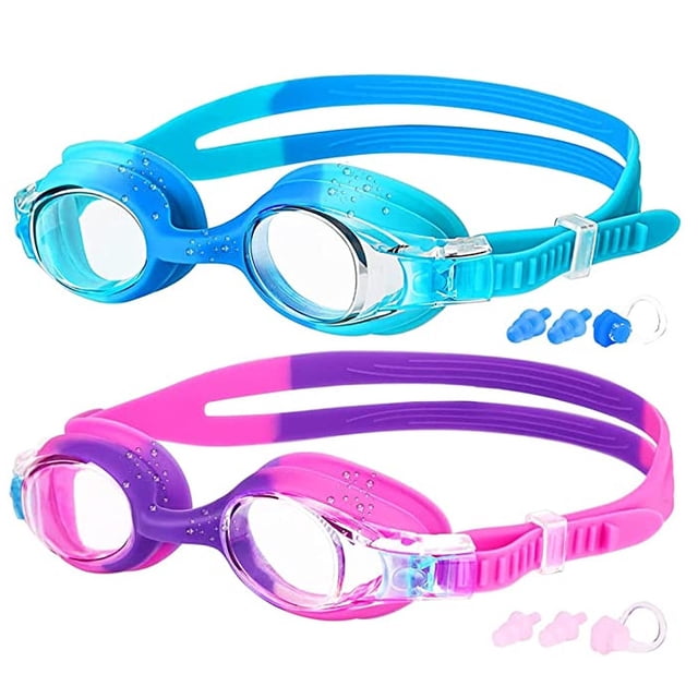 Gafas de Natación para Niños, Goggles de Natación de Silicona con Antivaho, Protección uv, sin Fugas, Lentes de Natación para Niños y Niñas, Jóvenes, Adolescentes 3-14 años, 2pcs XianweiShao 9024715966001