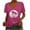 Hot Pink, variant on Fesfesfes Tshirts Shirts for Women's Fashion Casual Printing V-Neck Sleeveless T Shirt Pullover Tops Workout Tshirts Shirts for Women M(US:6)