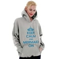 thumbnail image 3 of Keep Calm Mermaid On Beach Day Cute Women Plus Size Graphic Pullover Hoodie Brisco Brands 4X, 3 of 3