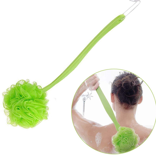 Cepillo De Baño Con Esponja, Cepillo De Ducha Con Mango Largo Para Ducha/Baño, Perfecto Para Relajar Los Músculos, Aliviar La Tensión Y La Fatiga Adepaton 2035169-1