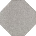 thumbnail image 1 of Unique Loom Outdoor Solid Heathered Rug 5' x 5' Octagon Light Gray/Gray, 1 of 1