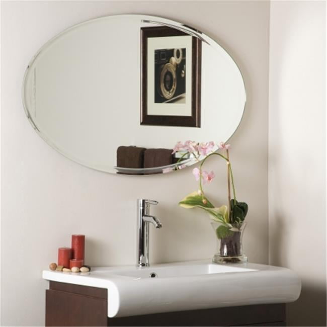 Decor Wonderland Ssm1067 Chrome Frame Oval Wall Mirror