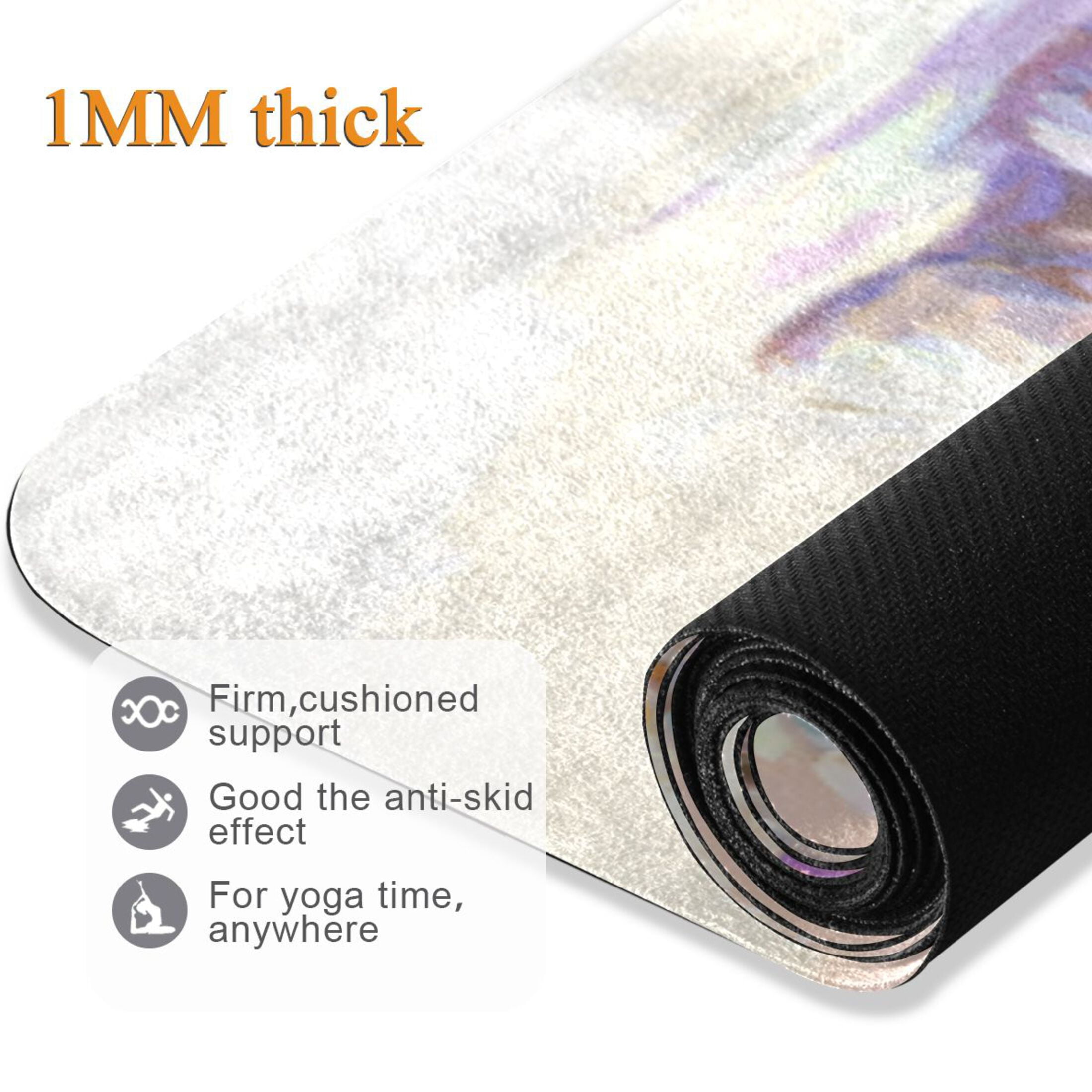 BZSMCE Yoga Mat Women Fitness Mat Kitten & Bubble Pattern