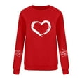 thumbnail image 4 of ZyeKqe Womens Sweatshirts Valentines Day Printed Long Sleeve Shirts Casual Loose Crewneck Graphic Pullover Tops, 4 of 7