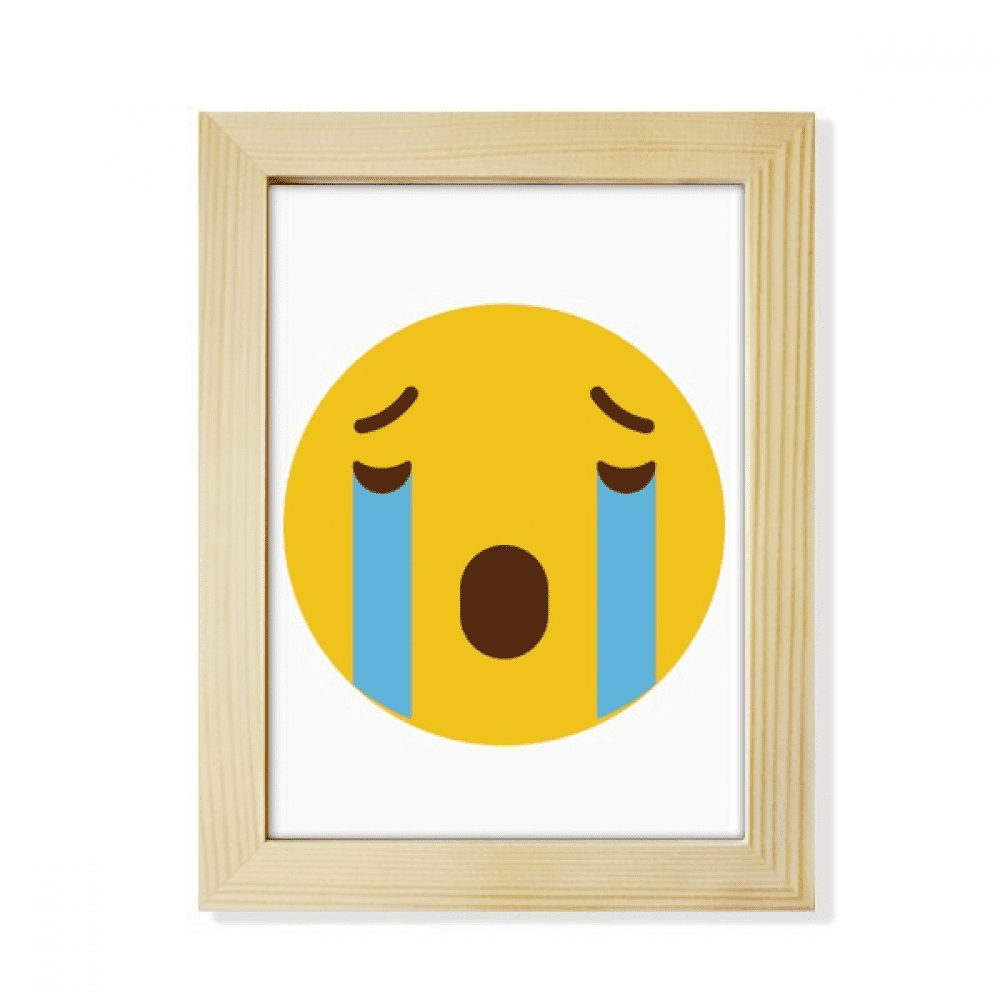 Cry Yellow Cute Online Chat Happy Desktop Adorn Photo Frame Display Art Painting Wooden
