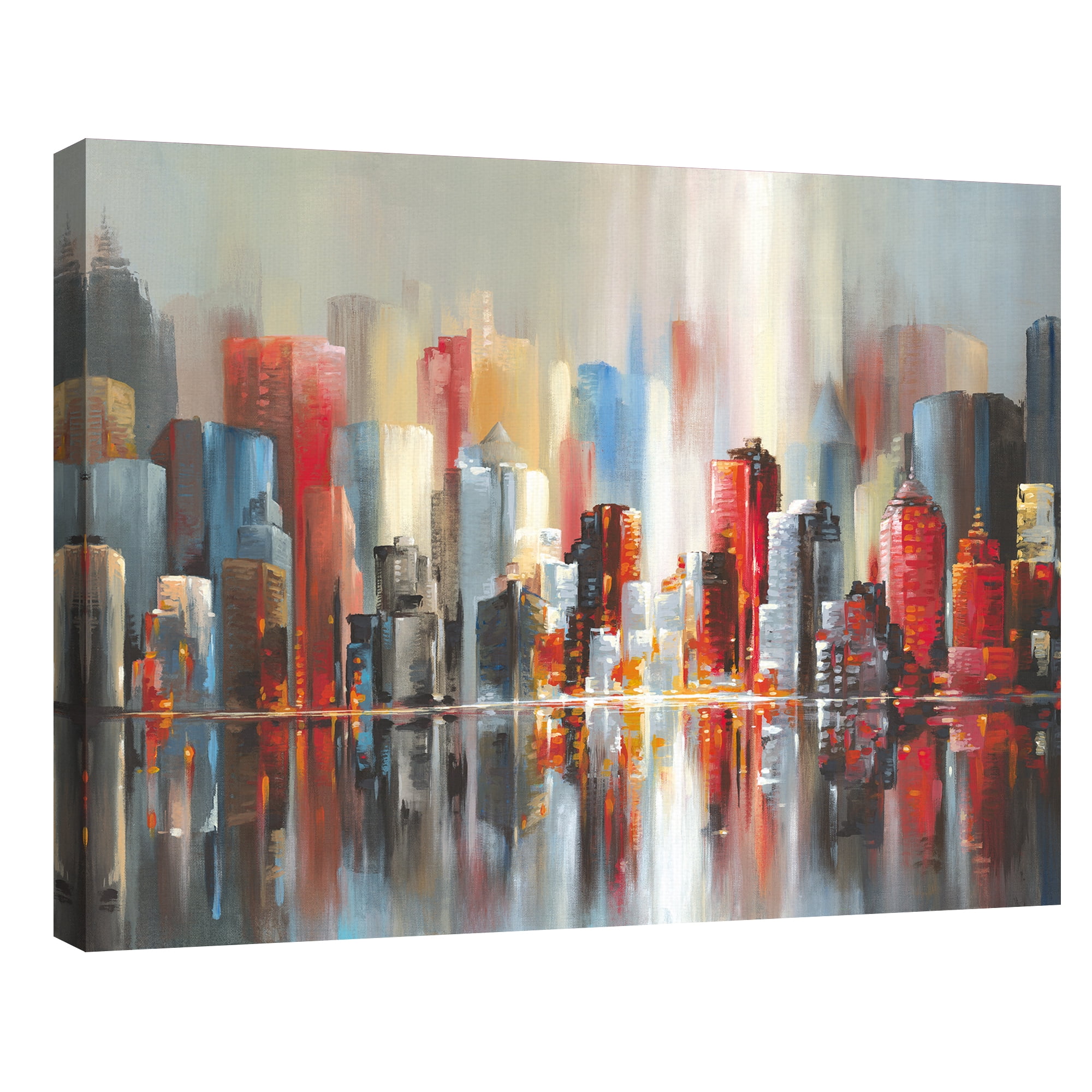 Scarlet City by Willowbrook Fine Art Canvas Art Print