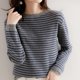 thumbnail image 4 of Women O-Neck Striped Sweater Harajuku Winter Retro Women's Thick Slim Stretch Warm Tops 2022 Autumn Knitted Pullover, 4 of 5