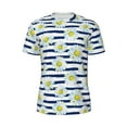thumbnail image 6 of Rocae Daisy Striped Nautical for Men's Mesh Quick-Dry Short Sleeve Workout T-Shirt,Mens Crew Neck Tee Lightweight Soft Classic T Shirts 3X-Large, 6 of 9