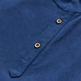 thumbnail image 5 of SjgWCP Men Oversized zip up hoodie Men's Linen Short Sleeved Shirt Solid Color Men's Foreign Trade Men's Summer Men's Cotton Linen Casual Shirt Half Front, 5 of 8