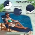 thumbnail image 5 of DTTRA Chaise Lounge Cushions Outdoor, 80 x 26 x 3 Inch, Waterproof Lounge Chair Cushion for Outdoor Furniture, Patio Lounger Pads with Removable Cover Ties Pillow for Pool, Garden Loungers, 5 of 7