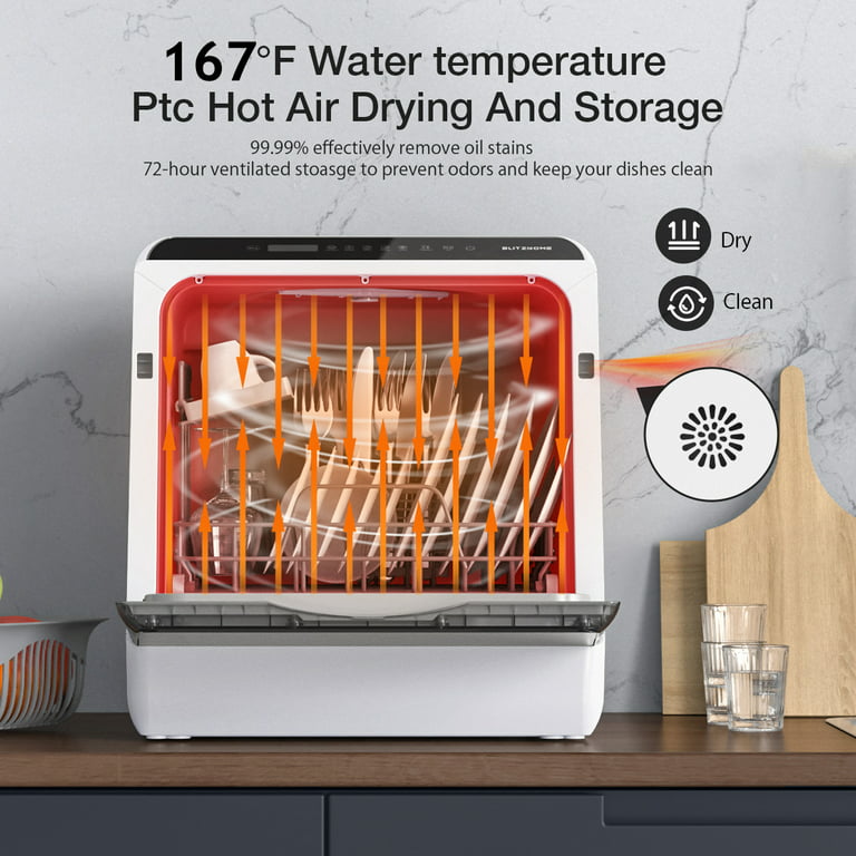 Blitzhome Smart Portable Countertop Dishwasher with APP Control