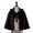 Black, variant on JOANKDMI Adult Witch Costume Hooded Cape Unisex Vintage Velvet Cloak with Ruffled Trim and Front Tie for Scary Halloween Festival Party Apparel
