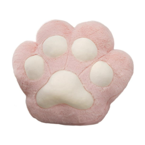 Manta y cojín de sofá con diseño de pata de gato, compacto y adorable, para viaje Rosa