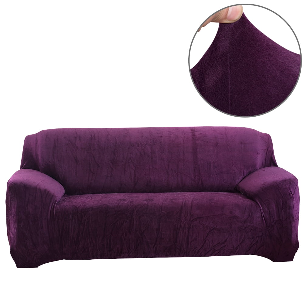 Purple Velvet Couch Cover Drew Blue31