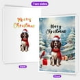thumbnail image 2 of Merry Christmas English Springer Spaniel Enjoys Woofmas Winter Xmas Holiday 5x7in Folded Greeting Card Springers Dog Lover Gifts Single Note Card with Envelope - 02022, 2 of 5