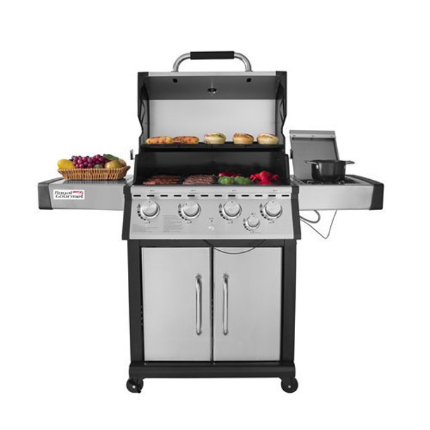 Royal Gourmet Mg4001 4 Burner Propane Gas Grill With Side Burner Stainless Steel 60000 Btu Walmart Com Walmart Com