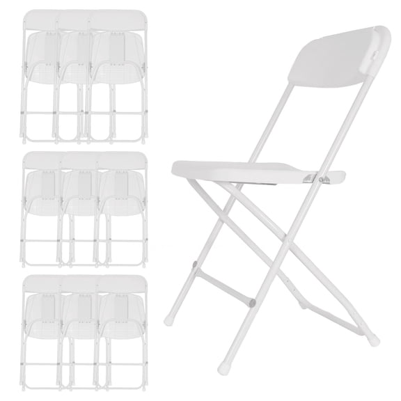 Set of 10 Plastic Folding Chair, Stars Chairs Easy to Use and Store, 350LB Weight Capacity Comfortable Event Chair for Home Party Corporate Indoor Outdoor Functions