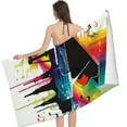 thumbnail image 2 of PHYHOO Beach Towel Sand Free Quick Dry Towel Microfiber Oversized Colorful Piano Keyboard Music Travel Towel Absorbent Bath Towel Compact Towel Blanket for Women Men Camping Swim, 2 of 8