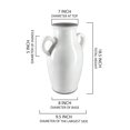 thumbnail image 6 of 18.5-Inch Ceramic Vase with Dual Handles, White, Pack 1, 6 of 7
