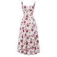 thumbnail image 4 of WILLBEST Regalos Para Mujer Vestido Midi Con Estampado Floral De Verano Para Mujer Con Cómodo Y Transpirable. En La Cintura Vestido Elegante De Fiesta, 4 of 4