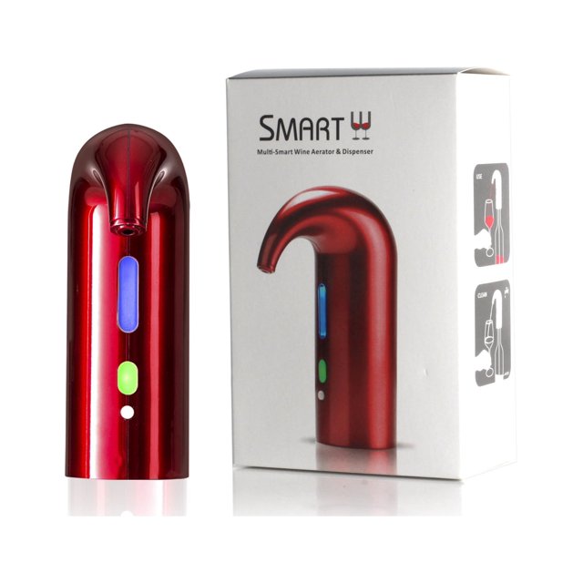Arador de vino eléctrico rojo, jarra de vino portátil de un solo toque, dispensador de oxidante de vino, filtro automático multiinteligente con USB recargable