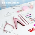 thumbnail image 7 of Acrylic Nail Clippers 5 in 1 Kit Cuticle with Glass Nail File Cuticle Trimmer Nipper Cuticle Pusher Manicure Pedicure Tool, 7 of 7
