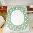 thumbnail image 5 of Manfei Polka Dots Boy Girl Full Size Sheets 4-Piece,Vintage Aesthetic Breathable Bed Sheets,Green White Lightweight Sheet Sets,Microfiber Bedroom Decor, 5 of 7
