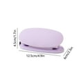 thumbnail image 3 of Mini Metal Two Hole Punch | Double Paper Puncher 8 Sheet Capacity | Handheld Ruler Included | Compact Easy Clean Non-Slip Design | Purple Pink Green | 1 Pack, 3 of 6
