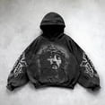 thumbnail image 2 of Men's Hoodies Vintage Inspired Print Y2K Hooded Sweatshirt Soft Long Sleeve Loose Fit Casual Streetwear Graphic Hoodies for Men, 2 of 3