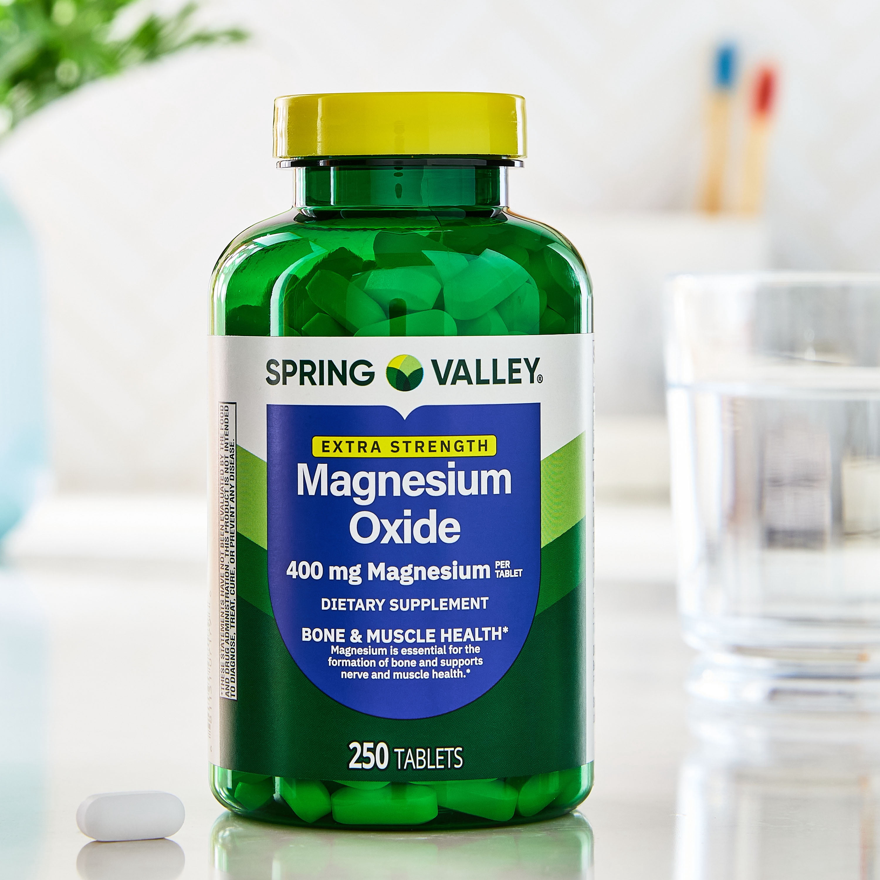 Spring Valley Magnesium Dietary Supplement Tablets for Bone and Muscle Health, 400 mg, 250 Count