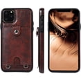 thumbnail image 2 of PU Leather Wallet Case for iPhone 11 Pro Max Necklace Lanyard Case Cover with Card Holder Adjustable Detachable Anti-Lost Neck Strap for Apple iPhone 11 Pro Max 6.5",Brown, 2 of 17