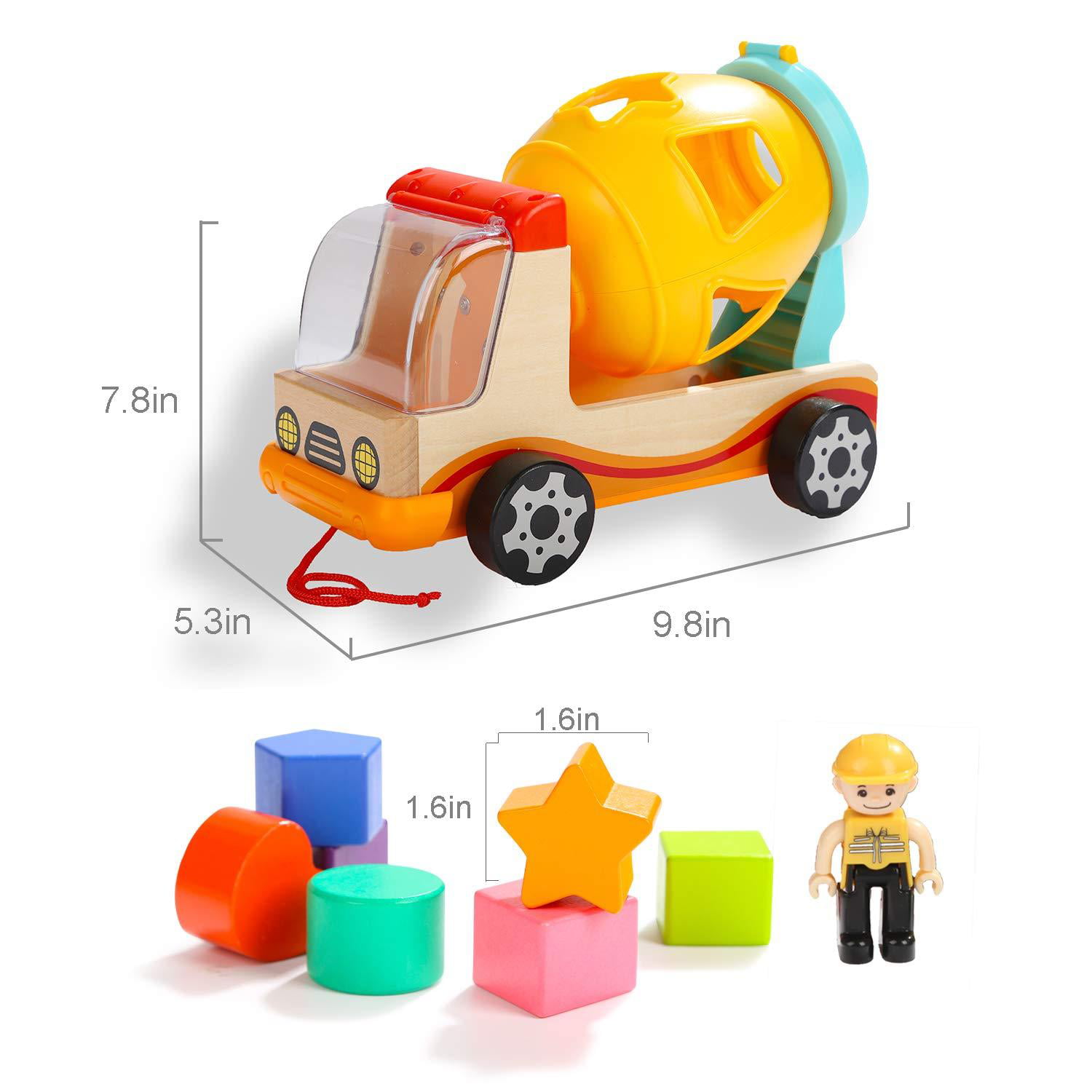 Childrens TOP BRIGHT Wooden Shape Sorter for Toddler 1 2 Year Old Boy Gifts 