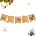 thumbnail image 1 of Oh Banner Arpillera Pared Puerta Chimenea Chimenea Decoraciones 2.2 Yardas BLESIY Bandera del empavesado de Oh Holy Night, 1 of 8