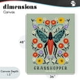 thumbnail image 4 of Stupell Industries Eclectic Symmetrical Grasshopper with Blooms Canvas Art, 36 x 48, by Indira Prieto | IndySign, 4 of 8