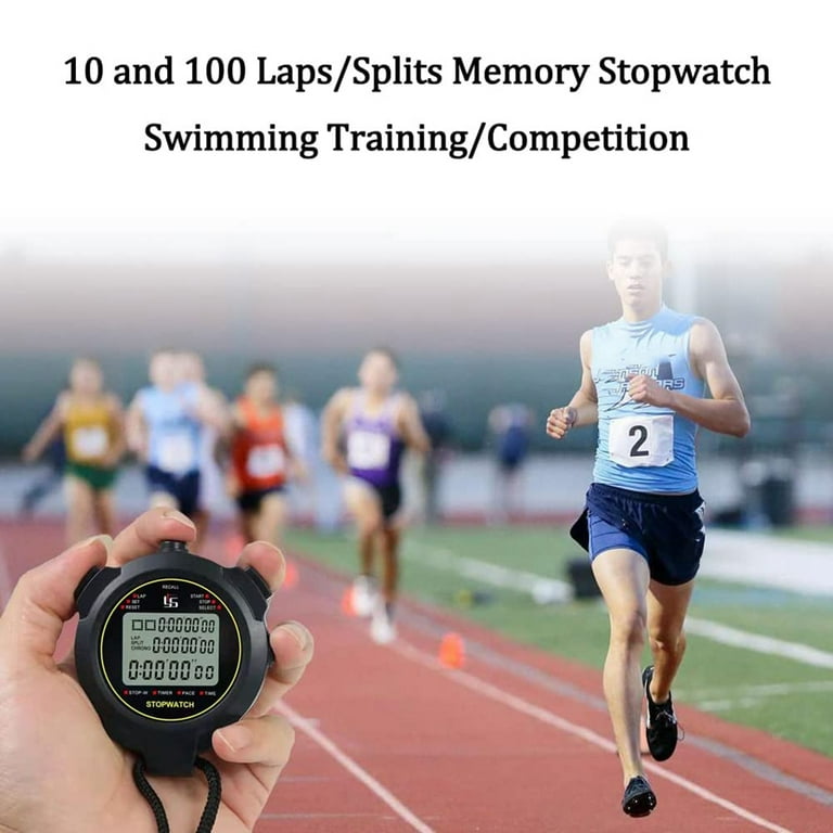 Digital Sports Running Counter Stopwatch Timer Waterproof Alarm